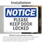 Signmission Please Keep Door Locked, 5 in W x Rectangle, Vinyl Decal OS-2PACK-NS-D-35-L-17470 - alternate 4